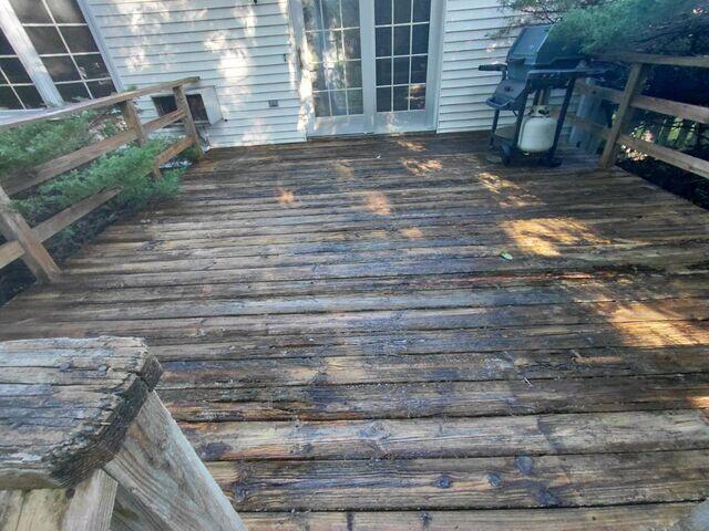 Deck after moss removal