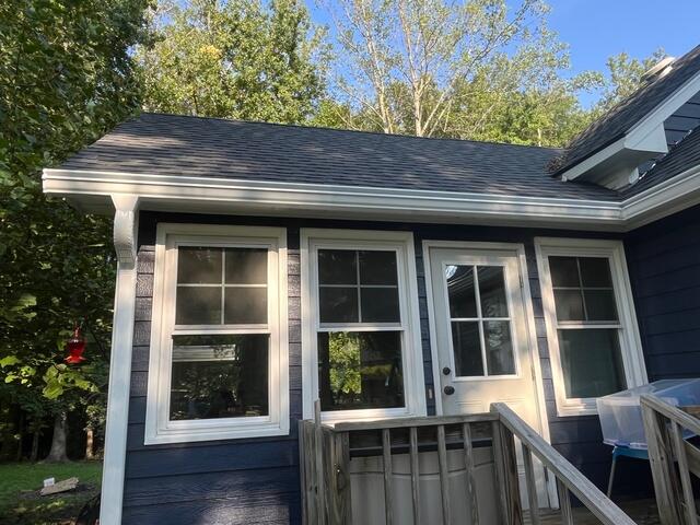 Back of home after Gutter Shutter installation