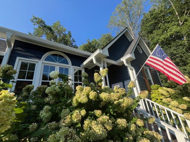 Front of home after Gutter Shutter installation