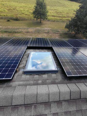 Solar panels after cleaning