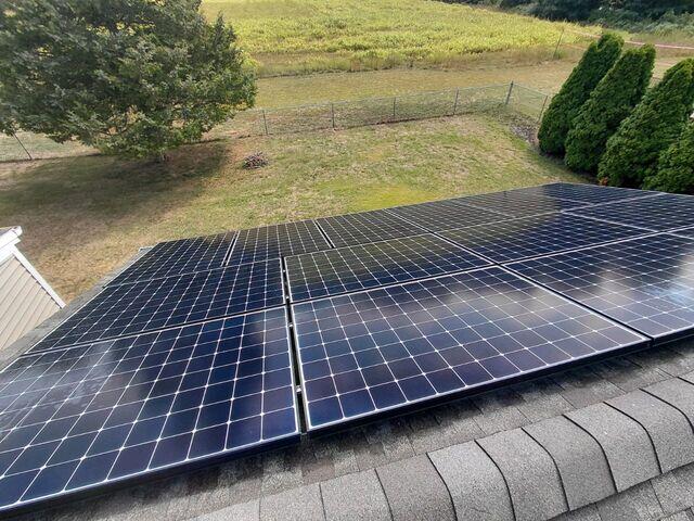Solar panels after cleaning