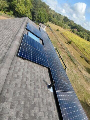 Solar panels before cleaning