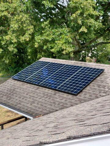 Solar panels after cleaning