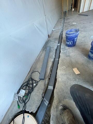 Drainage System Installed