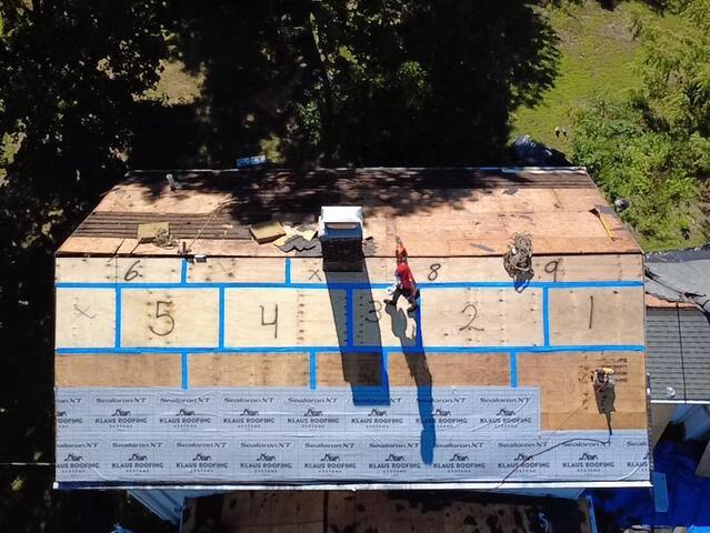 Seams Are Taped & Underlayment Is Installed