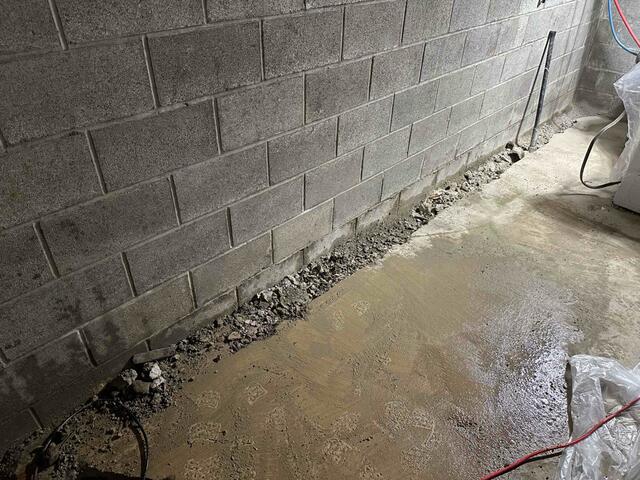 Concrete Removed for WaterGuard