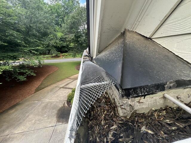Gutter screens damaged