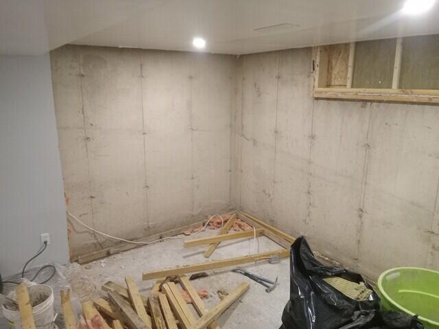 Finished wall removed