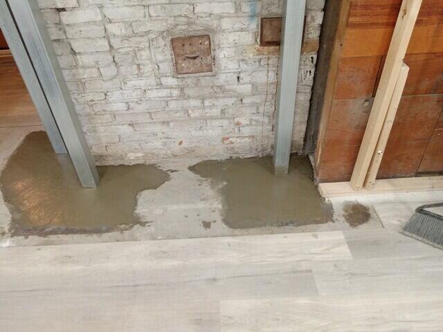 Concreted floor