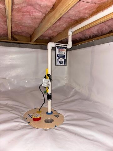 Installed Sump Pump System