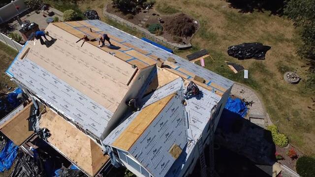 The Rest of the Underlayment Is Installed