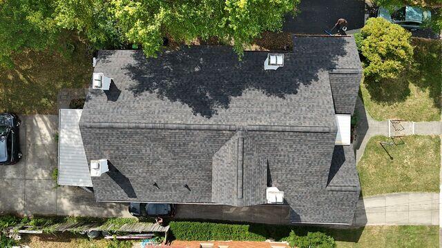 Aerial View of New Roof in Fort Thomas, KY