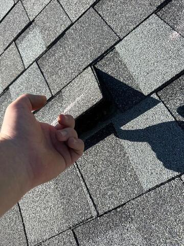 Shingles lifting without proper seal