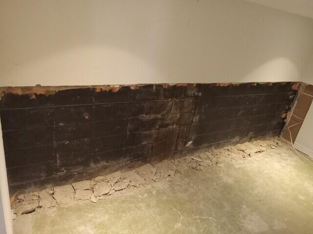 Wall cut open