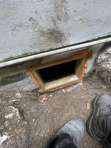 Installing Crawl Space Entranceway
