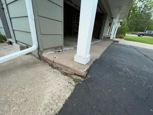 Settled Slab Pulling Away from Garage