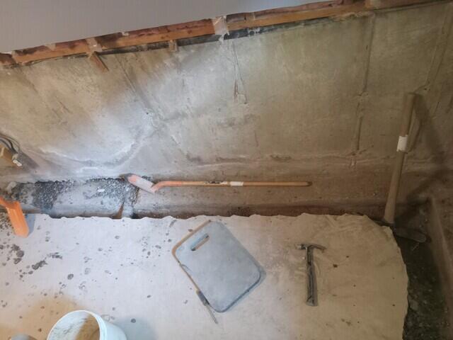 A trench is opened