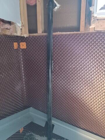 Hidden discharge line