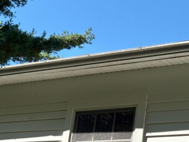 Gutters before cleaning