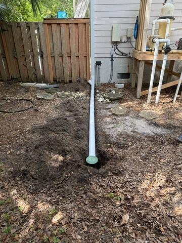 Downspout Drainage Extension Installed