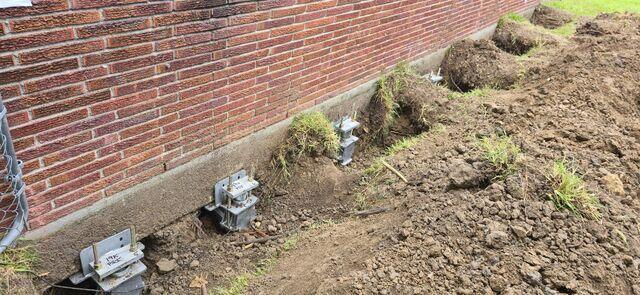 Push Piers Installed