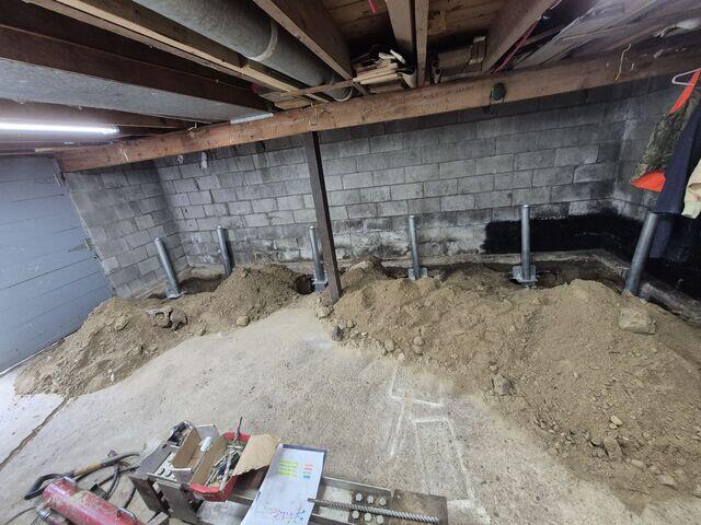 Push Piers Drilled into Load Bearing Soil