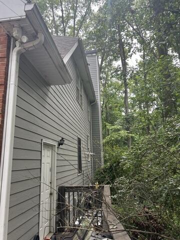 Side of home old K-Style Gutters
