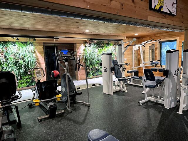 Luxury Wellness Center Home Gym with Home Automation, Motorized Shades, Lighting, Music and more.