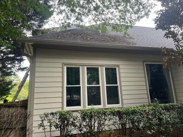 Back of home after gutter installation