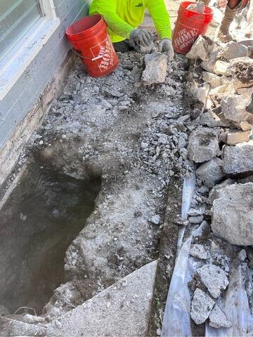 13 push piers, 10 smart jacks, 13 concrete R&R and 20 Shear Component.