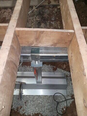 gravel and aluminum base