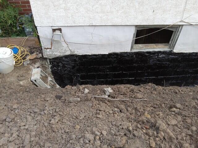 Waterproofing on outside