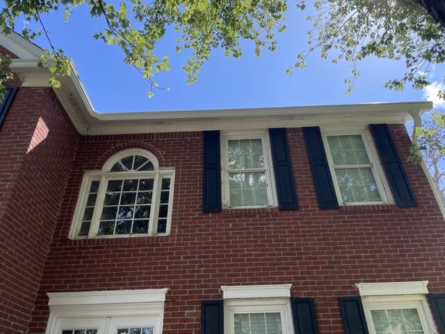 Gutters are installed