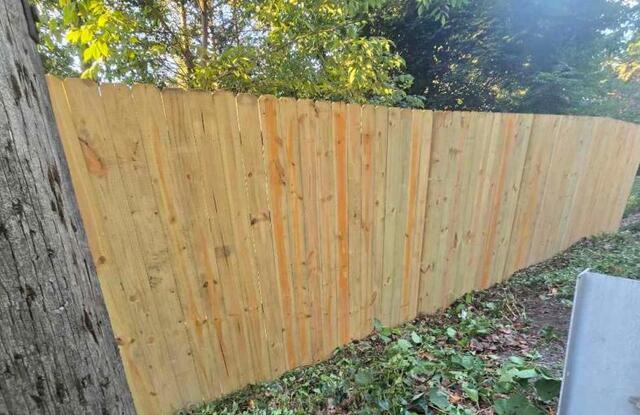 8' Privacy Natural / Galvanized Pressure Treated Wood Fence / Galvanized Posts