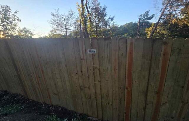8' Privacy Natural / Galvanized Pressure Treated Wood Fence / Galvanized Posts
