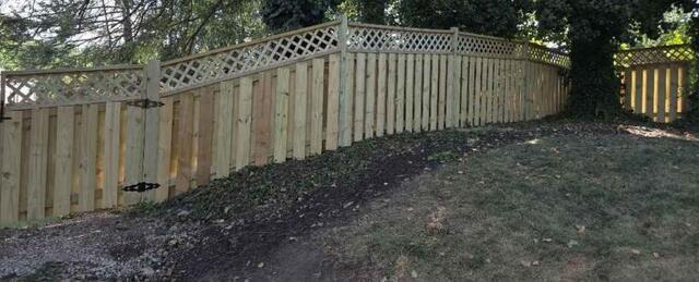 4' Shadowbox with a 1' lattice added on Top Natural Pressure Treated Wood