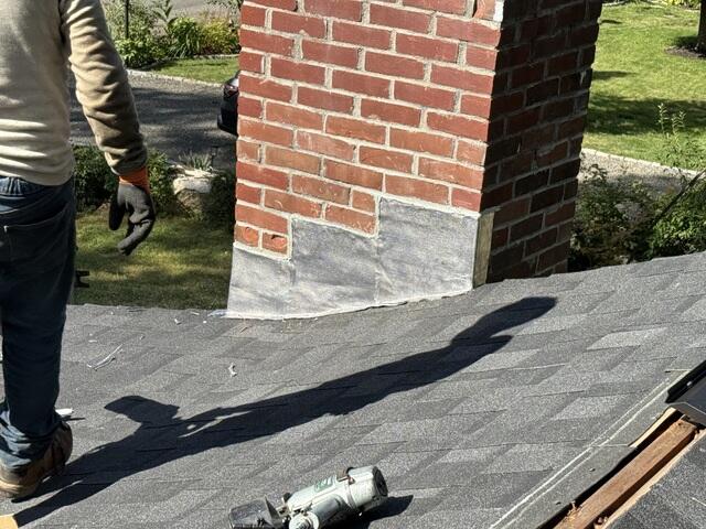 New Flashing Is Installed on the Chimney