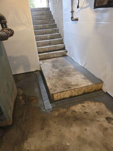 Raleigh, NC - TrenchDrain Protecting Basement Entryway