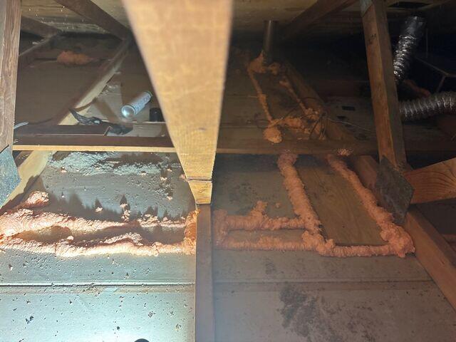 Penetrations sealed with Zypfoam