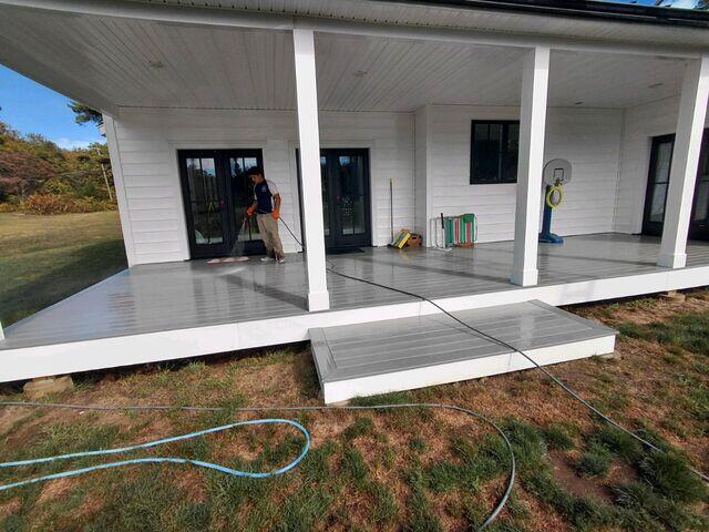Cleaning the back porch