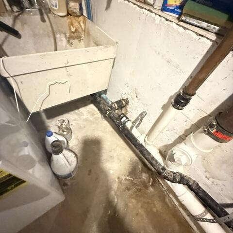 Water Staining on the Floors and Walls