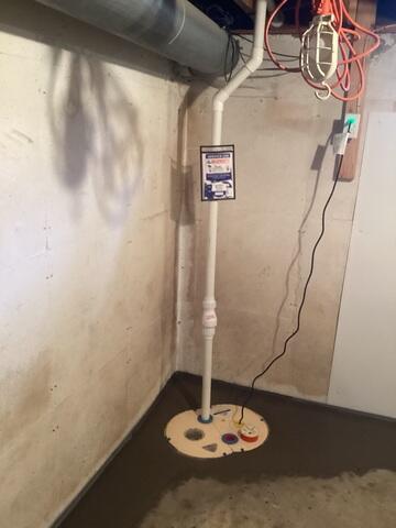 Upgraded Sump Pump Installed