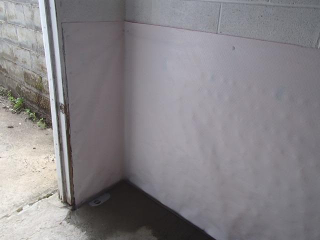 Basement Waterproofing A Garage In St Albans West Virginia Cleanspace Wall System Installed On Basement Waterproofing, Waterproof Baseboard For Garage