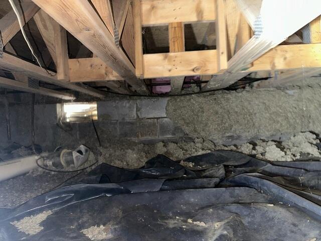 Debris in Crawl Space