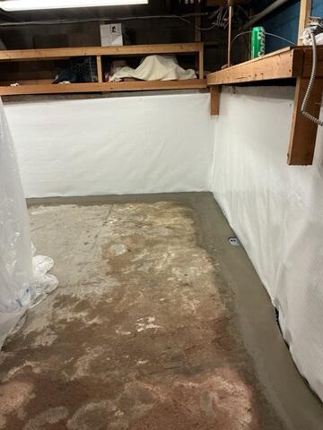 WaterGuard Drains and CleanSpace Vapor Barrier