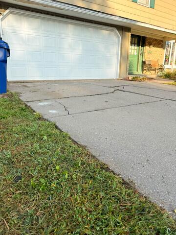Before Bettendorf Concrete Driveway Repair