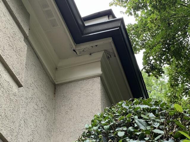 Damaged soffit