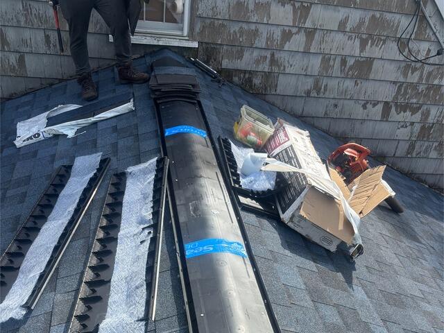 Ridge Vent Is Installed