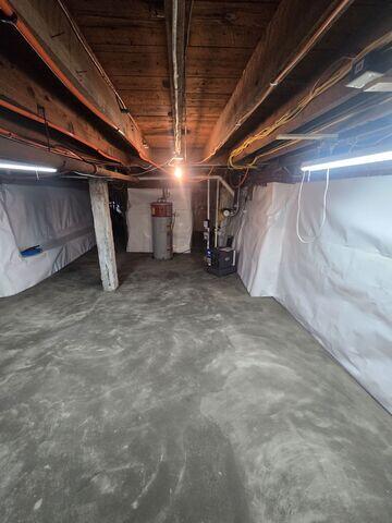 New Slab Floor, WaterGuard, CleanSpace Walls, SaniDry Sedona, TripleSafe Sump Pump