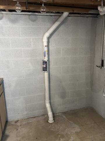 Radon Mitigation System Interior Portion
